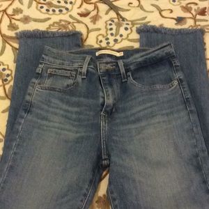 Distressed Levi jeans